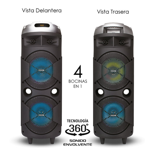 Bocina Portable De Sonido 360° Con 4 Woofers De 8"