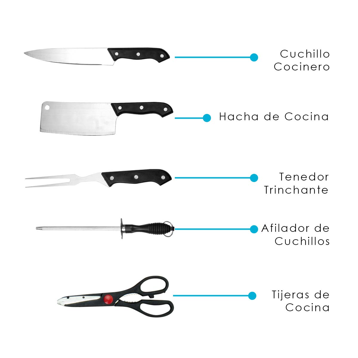 Tipos de cuchillos para cocina
