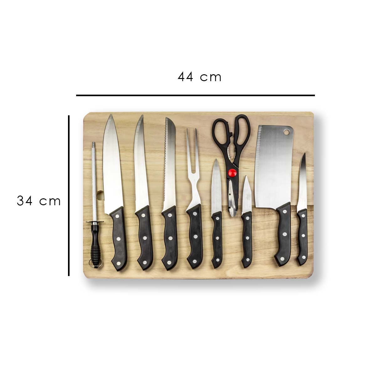Set de Cuchillos Cocina + Tabla de Picar